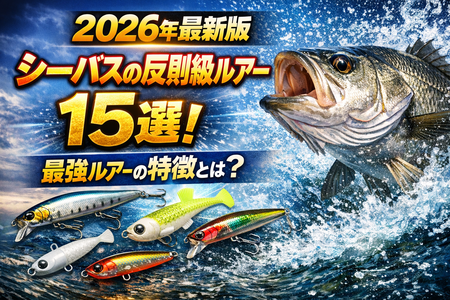 2026年最新版】シーバスの反則級ルアー〇〇選！最強ルアーの特徴とは