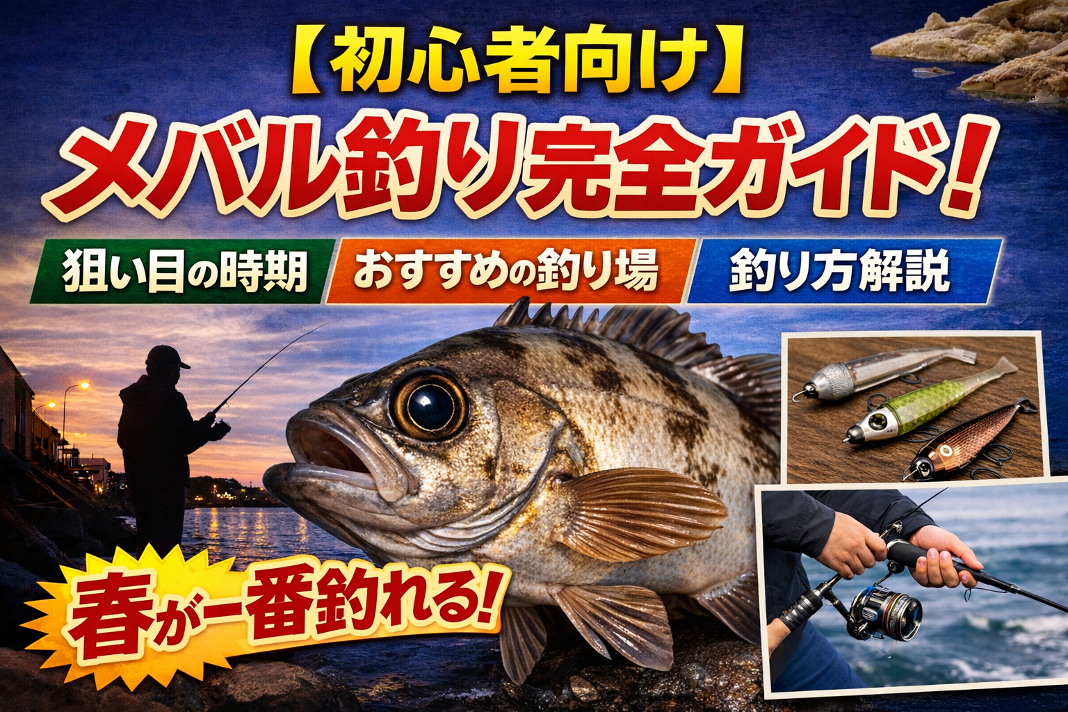 初心者向け】メバル釣り完全ガイド！最適な時期や場所、釣り方を解説 