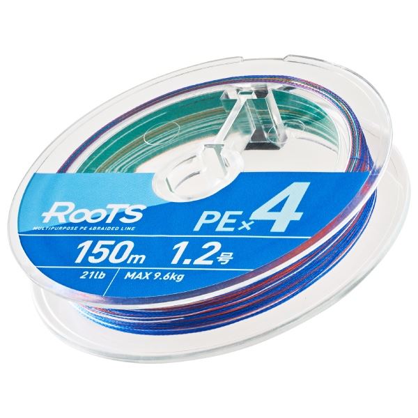ROOTS ルーツ PE×4 マルチカラー 1.5号(23lb) 200m