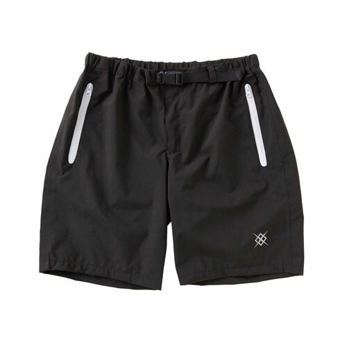 ストレッチレインハーフパンツ L ブラック ウエスト約78-88cm