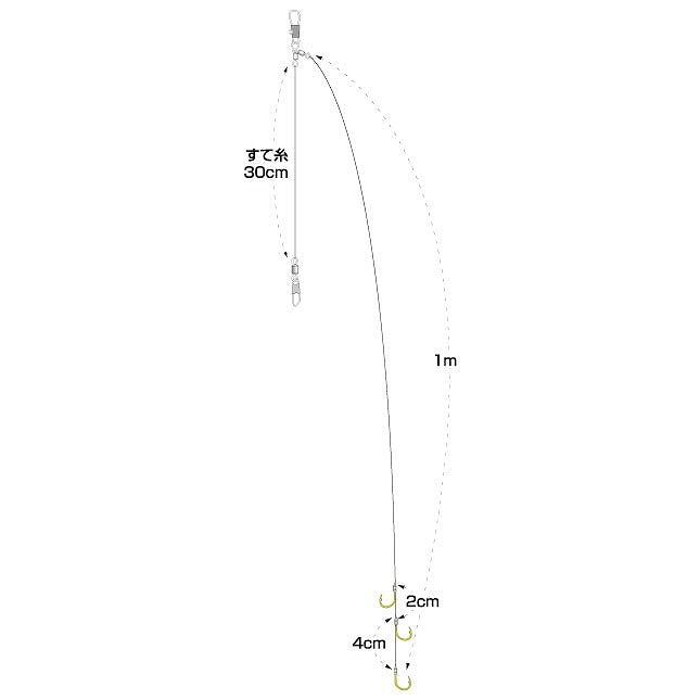 C-88 コノシロのませ 3段針 ハリ13号 ハリス8号