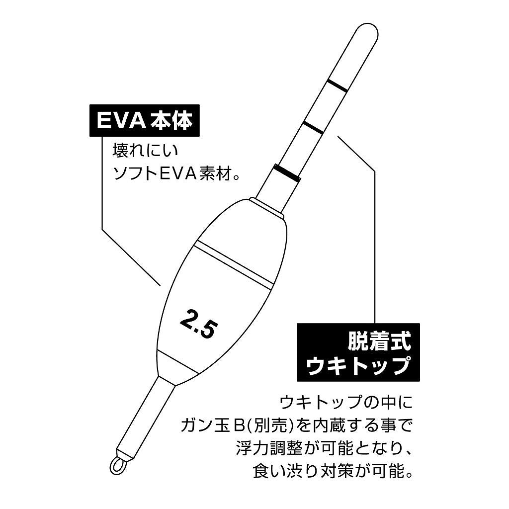 E-70 釣堀 誘いフロート 1.5号