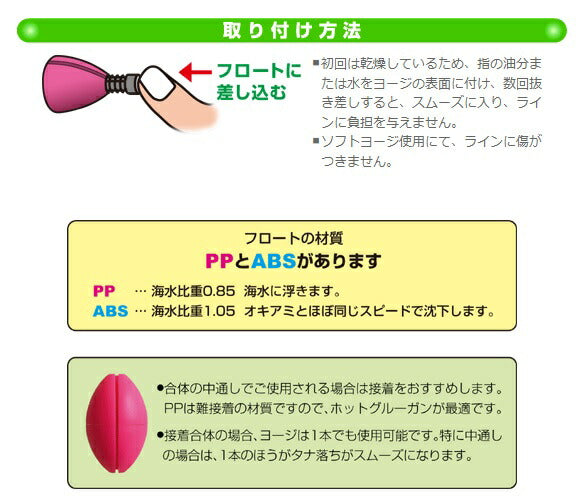 エッグ・フロート ピンク/レモン/ブラック PP-14 14×24mm 1.7g