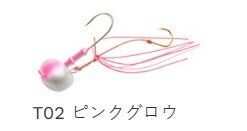 オーバルテンヤ T02 ピンクグロウ 10号 36g Lフック 1個入