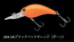 ワーミングクランクショット フルサイズ フローティング/ラトル 354/USブラックバックオレンジ(ボーン) 53mm 8.0g