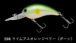 ワーミングクランクショット フルサイズ フローティング/ラトル 298/ライムアユオレンジベリー(ボーン) 53mm 8.0g