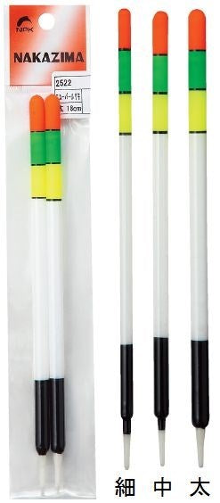 ニューパールウキ 中21cm 6Φ×210mm 2本入り
