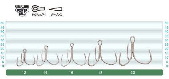 13134 太刀フック3本バーブレス 14号