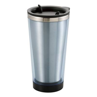 リーブルフタ付タンブラー クリアブルー 440ml