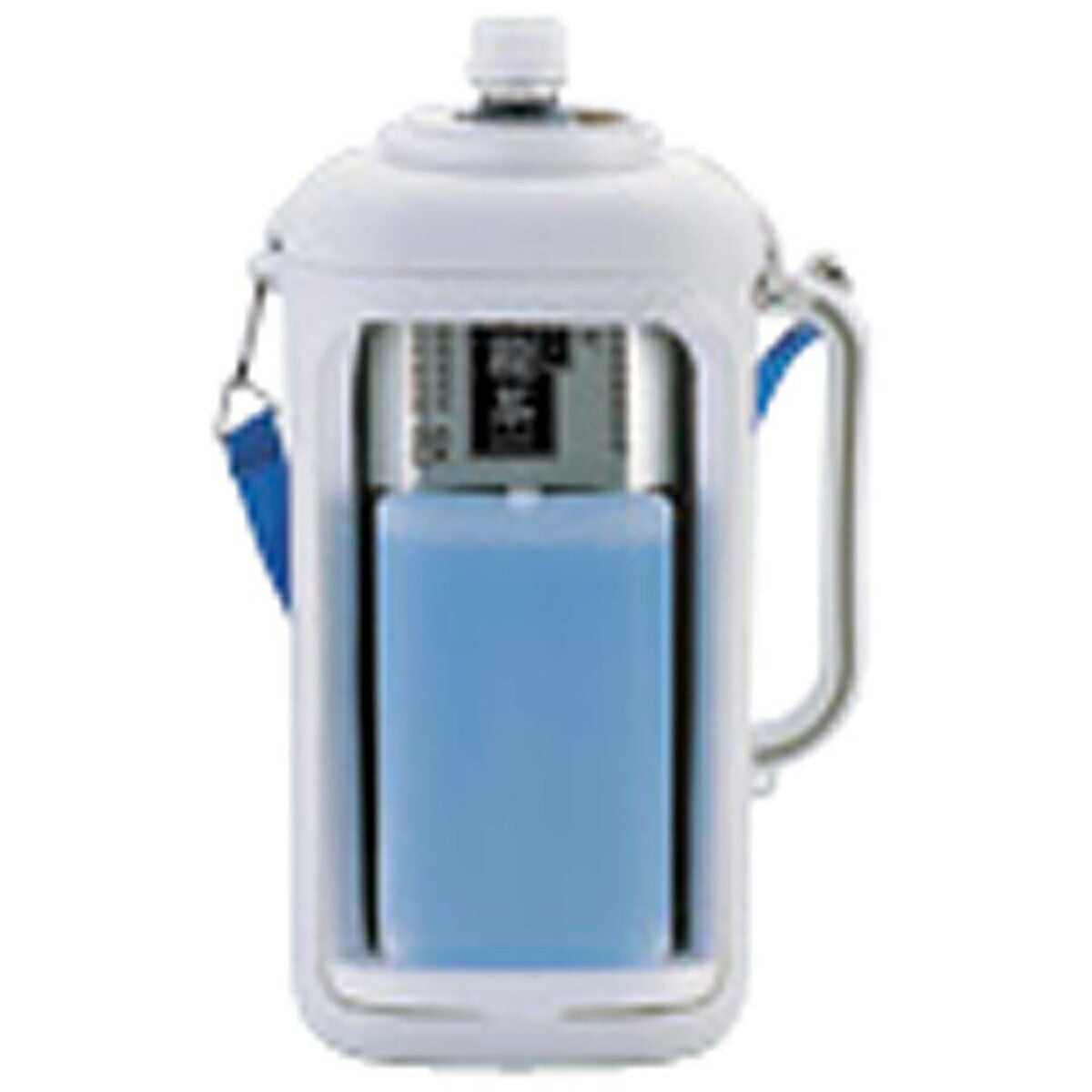 抗菌ペットボトル用クーラー 保冷剤付 市販品角型ペットボトル2L/丸型・角型ペットボトル1.5L専用 ホワイト×ブルー