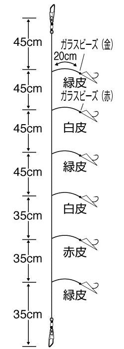舞誘伝サビキ 雅メバル アジ 8号 ハリス1.2 6本鈎×1セット