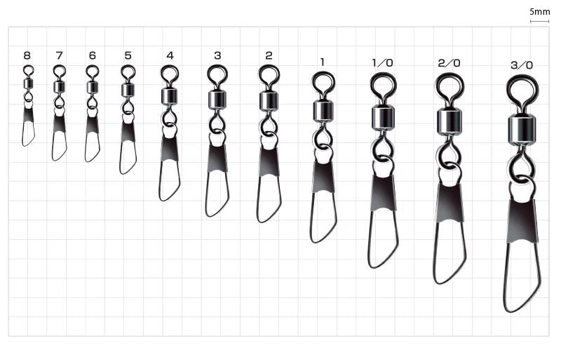 【アウトレット】スナップ付パワーステンスイベル 8 6個入