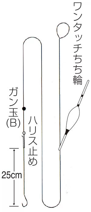 池川ウキ釣 2.1m 4-0.6 1本鈎+スペア鈎2本
