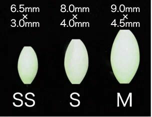 【アウトレット】道具屋 揺らぎ玉 夜光グリーン SS 8個入