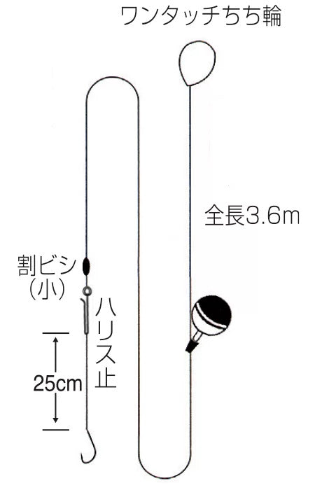 ブラックバス 10号 3.6m 1セット