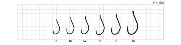 【アウトレット】カン付丸セイゴ 徳用50本入 黒(ブラック) 15号
