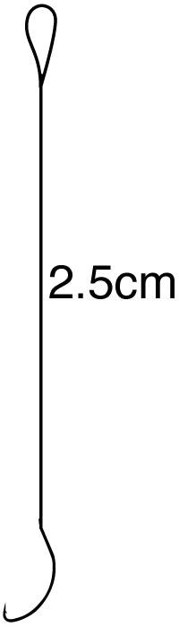 匠技 新虹鱗タナゴ糸付 2.5cm ハリス#100 1本鈎×5セット