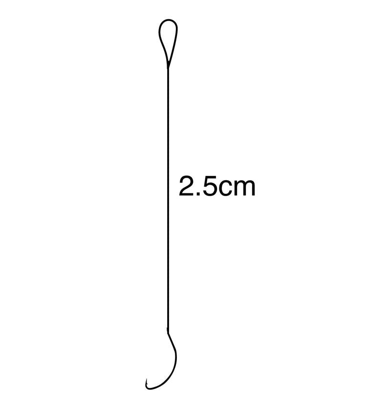 匠技 紅虹鱗タナゴ糸付 2.5cm ハリス#100 1本鈎×5セット