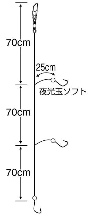 激釣アジビシ3本ケイムラフック 10号 ハリス1.5 3本鈎×2セット