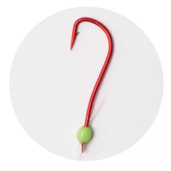 ハゼ赤夜光 糸付 4号 ハリス0.8