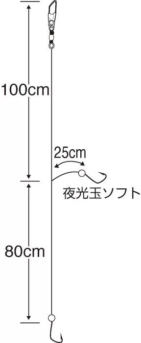 激釣アジビシ2本鈎 金 11号 ハリス3 2本鈎×2セット