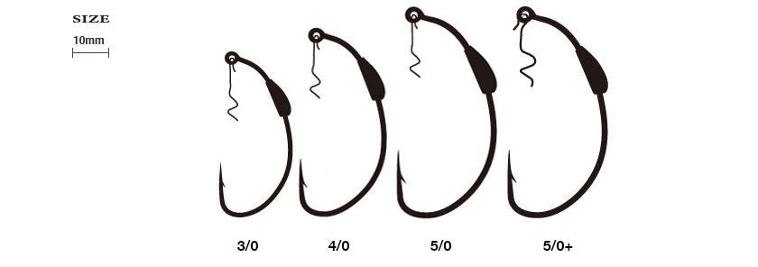 【アウトレット】ウェイテッドピアス TCブラック 3/0 3本入