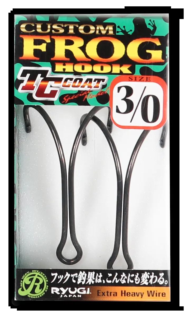 カスタムフロッグフック TCブラック 3/0 2本入