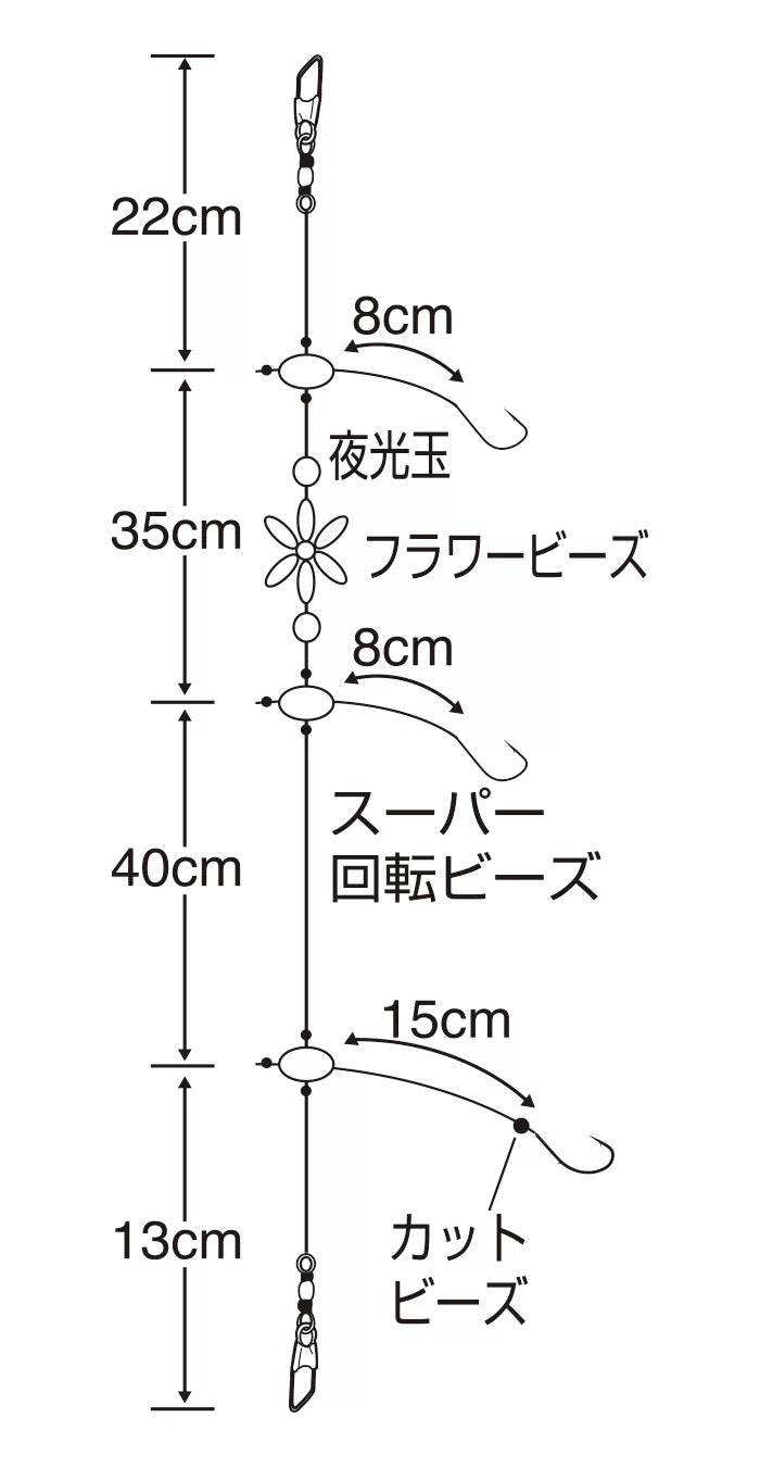 ボウズのがれ M号 3本鈎×1セット