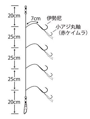 うっかり青物サビキ 12号 4本鈎×1セット