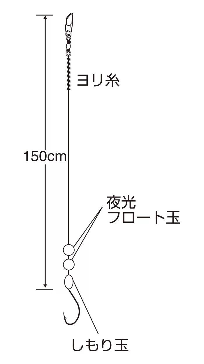 スズキ セイゴぶっこみ釣り 16号 ハリス6 1本鈎×1セット
