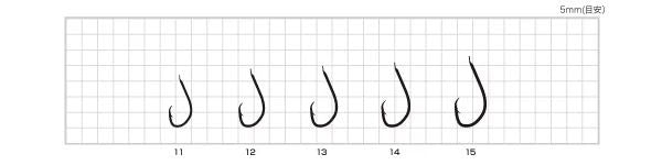 【アウトレット】アイナメ鈎 赤(レッド) 13号 13本入