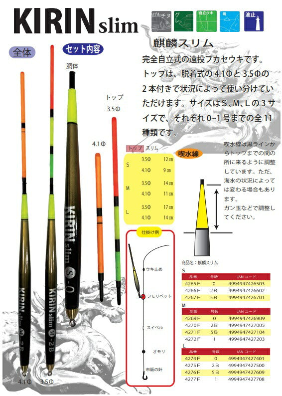 【アウトレット】麒麟スリム 0号 S
