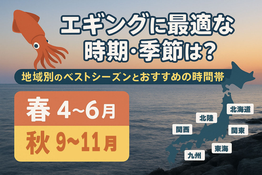 エギングに最適な時期・季節は？地域別のベストシーズンとおすすめの時間帯