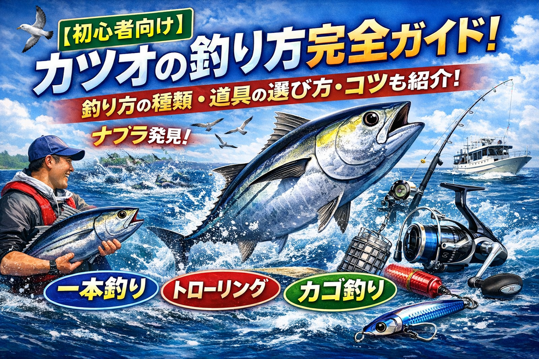 【初心者向け】カツオの釣り方完全ガイド！釣り方の種類・道具の選び方・コツなど