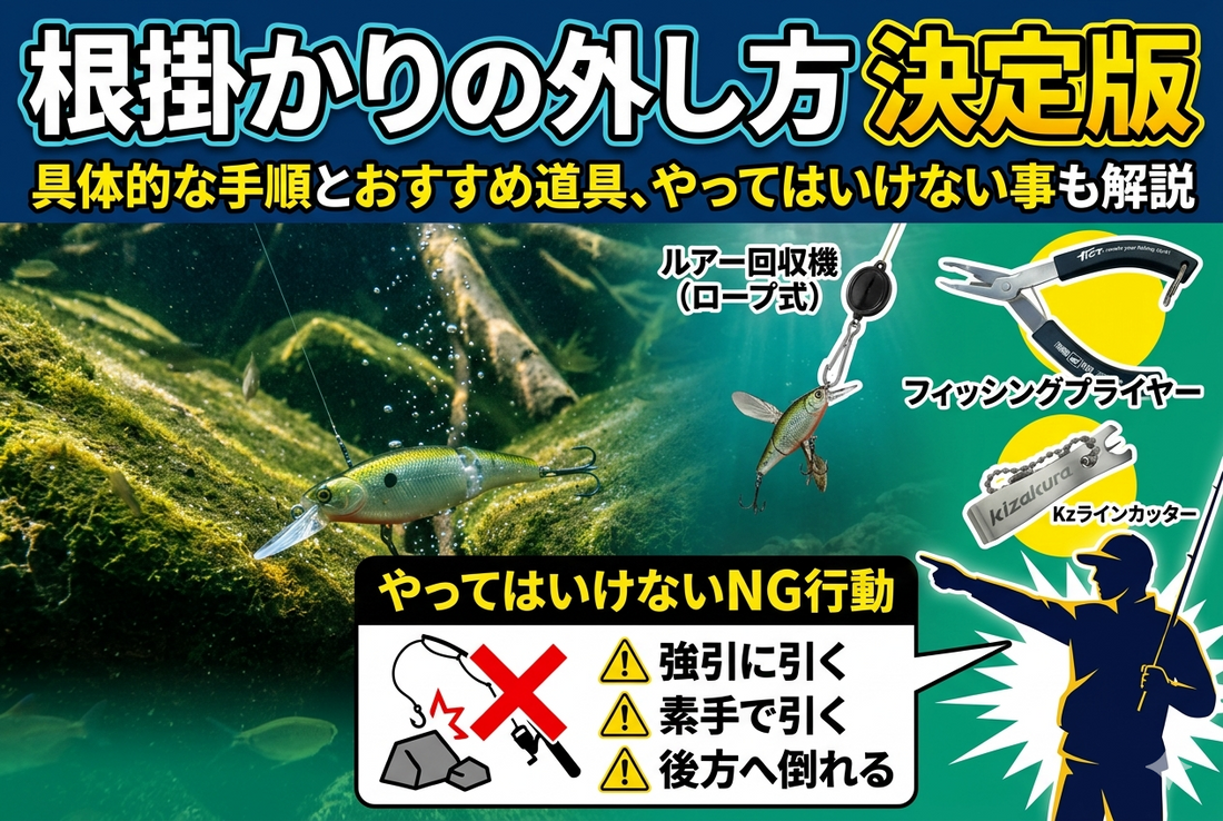 根掛かり外しの具体的な手順！おすすめの道具ややってはいけない事も解説