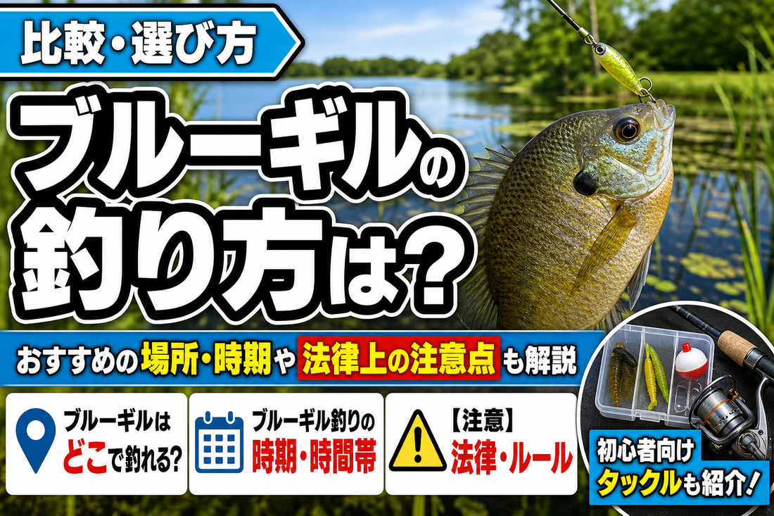 ブルーギルの釣り方は？おすすめの場所・時期や法律上の注意点も解説
