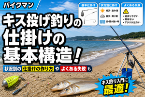 キス投げ釣りの仕掛けの基本構造！状況別の仕掛けの作り方やよくある失敗も