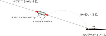 スプリットシンカー クロム 3.5g 本体3個入り