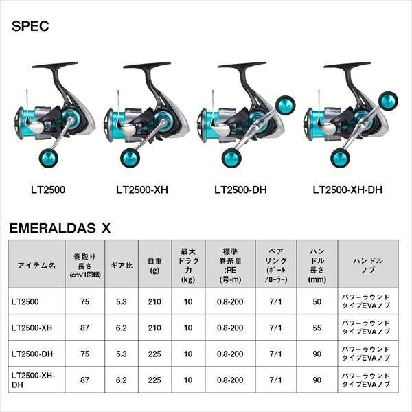 エメラルダスX LT2500-XH-DH スピニングリール