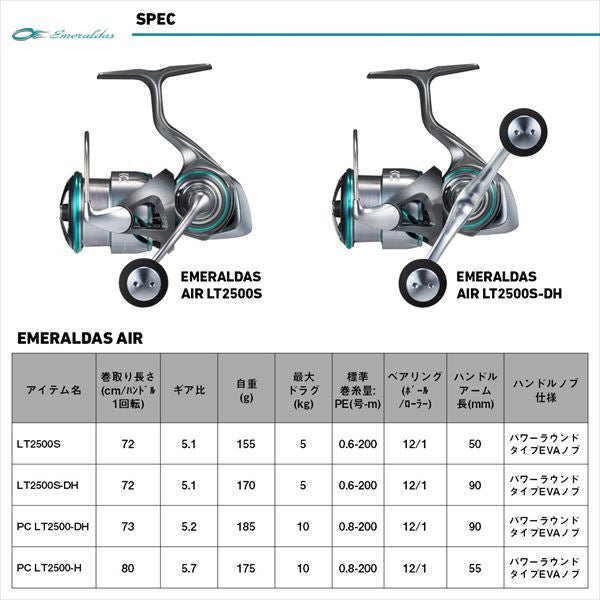 エメラルダスAIR LT2500S-DH スピニングリール