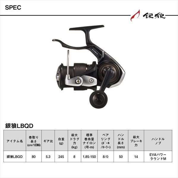 銀狼LBQD スピニングリール(レバーブレーキ)