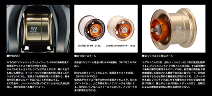 スティーズSV ライト TW 100HL 左巻き ベイトリール