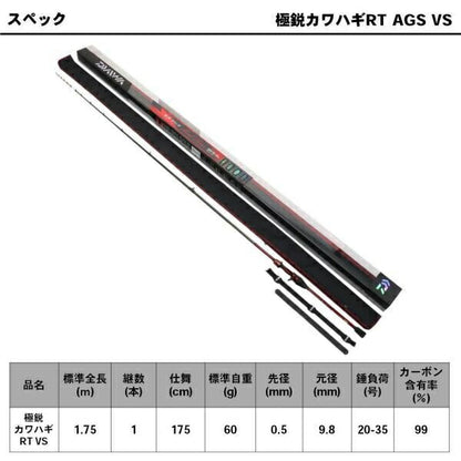 極鋭カワハギRT AGS VS 1.75ｍ ロッド