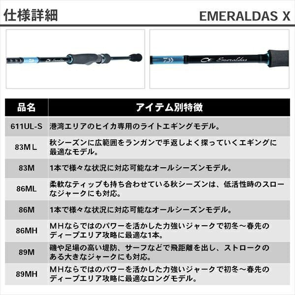エメラルダスX 86MH 2.59ｍ ロッド