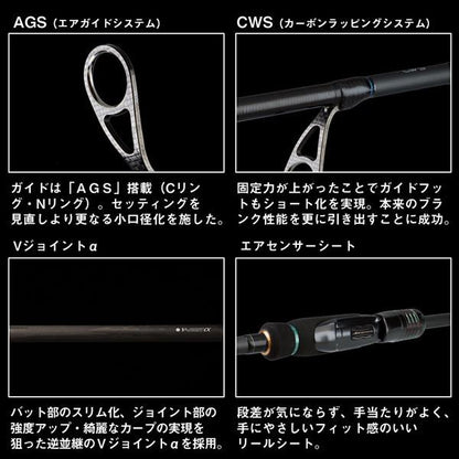 エメラルダス ストイストST(アウトガイドモデル) 85LML-SMT 2.57m ロッド(エギング)