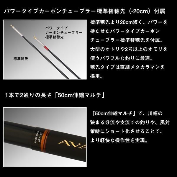 [予約販売 2月下旬入荷予定] アバンサー T75M 7.5m ロッド(鮎)