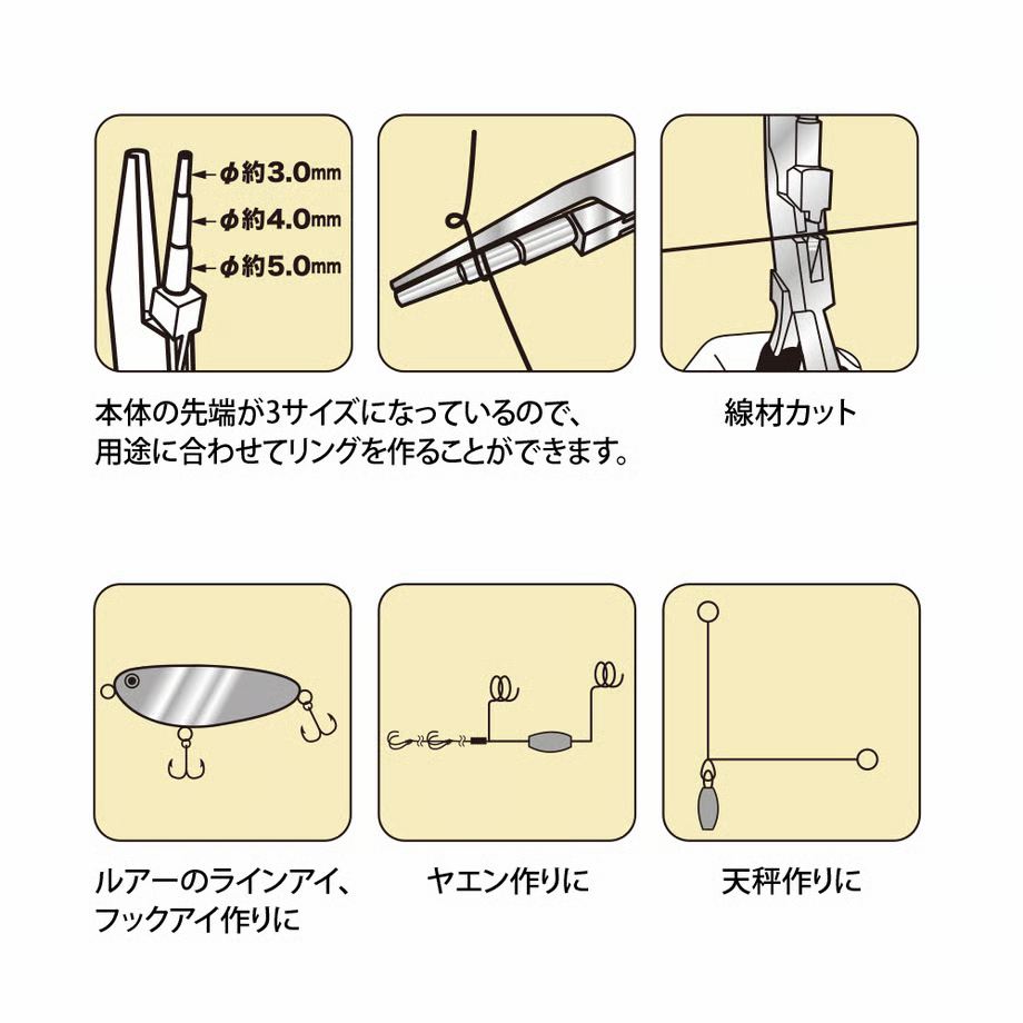 ワイヤーループプライヤー 全長175mm