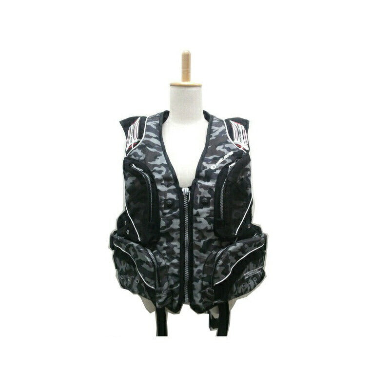 FV-6019 セーフティフローティングベスト 笛付 カモ フリーサイズ ユニセックス