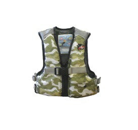 FV-6116 子供用フローティングベスト グリーンカモ Lサイズ ジュニア
