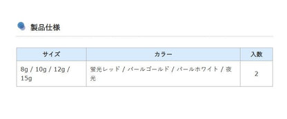 ホロブラー 8g 蛍光レッド 2個入